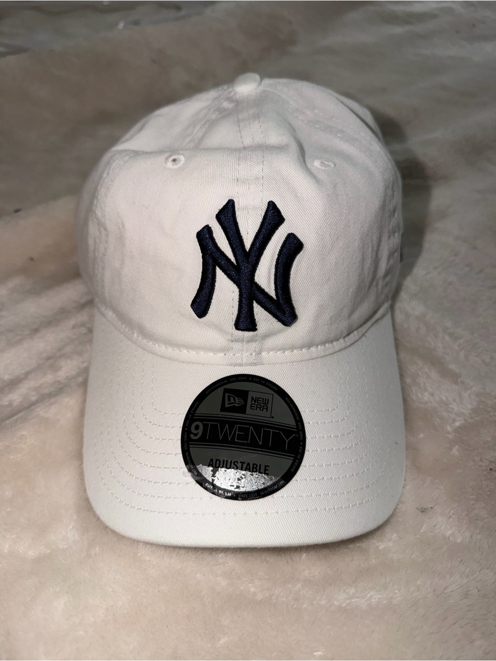 Twenty Kids White Baseball Cap with Navy Logo